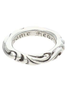 Chrome Hearts Scrl Band Scroll Silver Ring